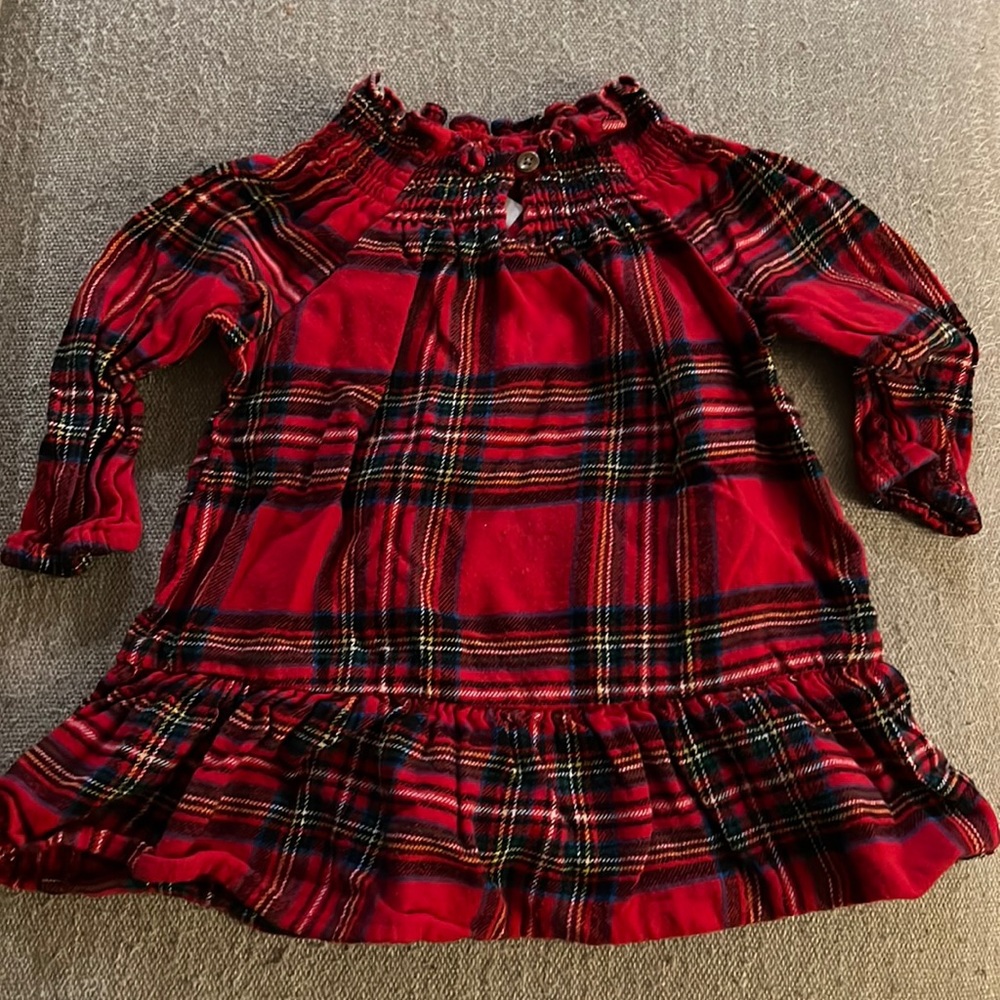 Old Navy Red Plaid Dress (6-12M)